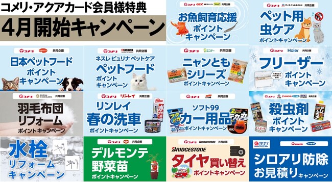 4月はポイントがもらえるお得なキャンペーンが盛りだくさん！全14種のキャンペーンが新たにスタート！