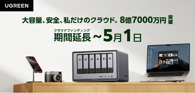 UGREEN NASync DXPシリーズ | クラウドファンディング期間延長のお知らせ