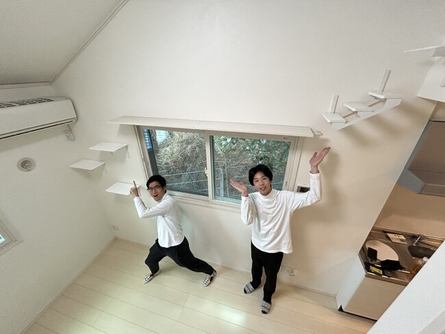 ニャンコと幸せな毎日を送りたい方、必見！！弊社所有物件キャットステップ＆ロフト付き１Rをご紹介