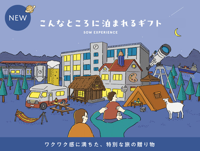 駅舎や牧場に醸造所……子どもから大人までワクワクドキドキの宿泊体験の贈り物「こんなところに泊まれるギフト」発売、人気シリーズ「旅と体験のギフト」の廉価版も発売で旅のギフトがますます豊富に
