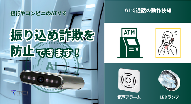 ATMでの通話を即時検知、詐欺被害を未然に防ぐ　「通話動作AI検知センサー」をTCIが新発売 | 株式会社TCI