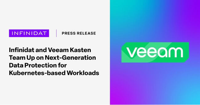 Infinidat、VeeamとともにKubernetesベースのワークロード向け次世代データ保護の確立へ