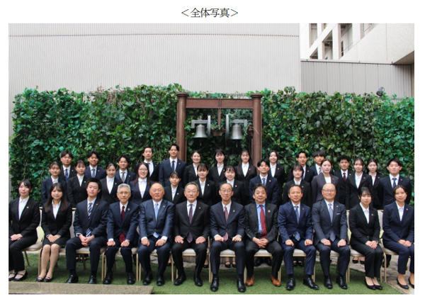 入社式における社長訓示