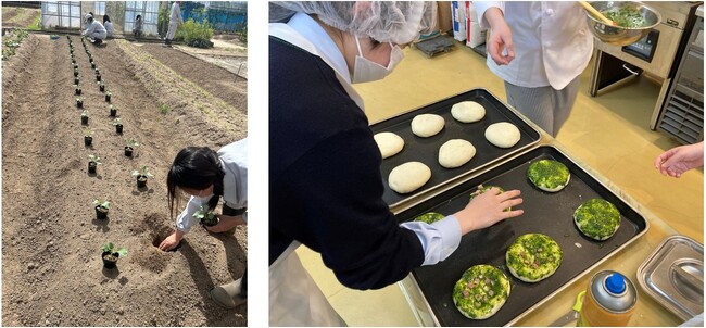 大阪府立農芸高校の学生とパン職人の共同開発商品　あべのキューズモール店で４月５日限定販売