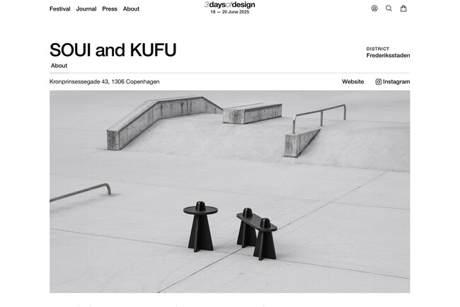 “ 3days of design 2025 ” SOUI and KUFU の初出展が決定！