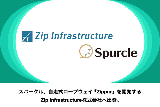スパークル、自走式ロープウェイ 『Zippar』を開発するZip Infrastructure株式会社へ出資。