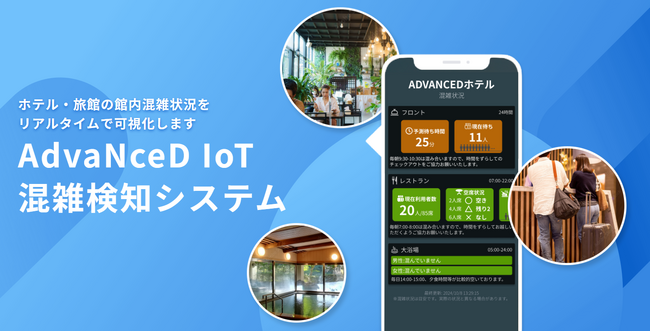 AIネットワークカメラを利用し、宿泊施設のレストラン・大浴場・フロントの混雑状況をリアルタイム配信！ゲストの快適な滞在をサポートする「AdvanceD IoT混雑検知システム」をリリースしました