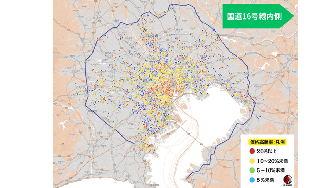 【東京都23区】価格が上昇しづらいエリアなのに、価格が高騰しやすいマンションの特徴は？