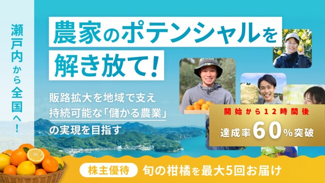 【達成率60％越え！開始から僅か12時間】広島の離島発スタートアップ「アンドピリオド」、事業の共感者を募る株式投資型クラウドファンディングで資金調達を開始