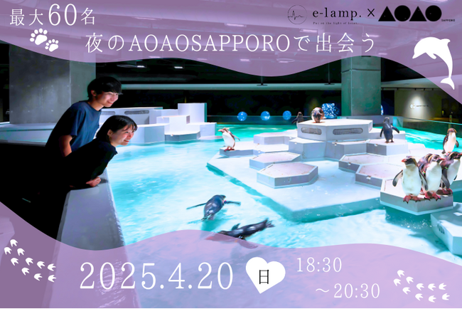 札幌の夜の水族館『AOAO SAPPORO』にて、最大60名の街コンイベントを開催。グループで挑戦する様々なミッションで距離が縮まる！