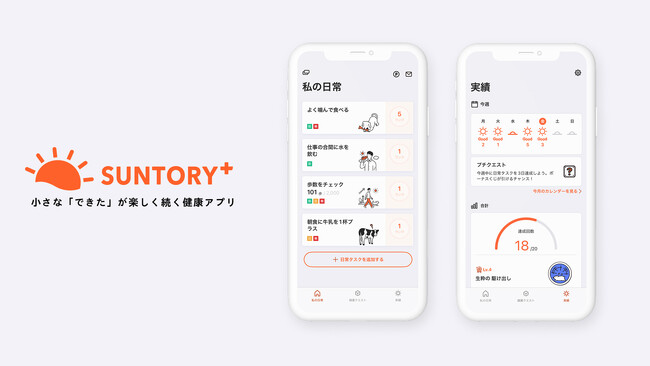 企業の健康経営をサポートする「ＳＵＮＴＯＲＹ＋」（サントリープラス）サービス開始から５周年を機に新機能をリリース！