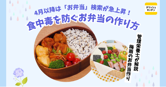 4月は「お弁当」の検索ワードが急上昇！『デリッシュキッチン』が食中毒を防ぐお弁当作りのポイントを紹介！