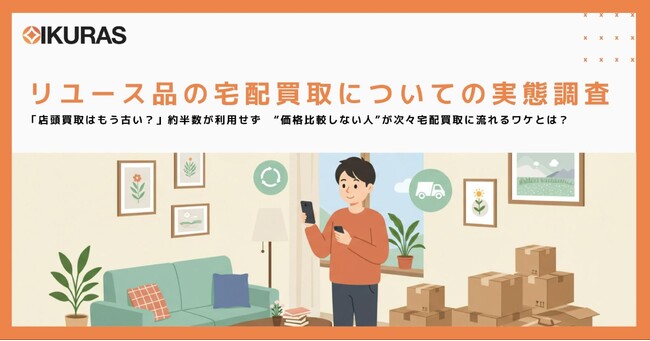 【宅配買取の実態調査】買取店が激増する一方で「リユース店、どこにあるかわからない」が3人に1人。“店頭で価格比較しない人・できない人”が次々宅配買取に流れるワケとは？