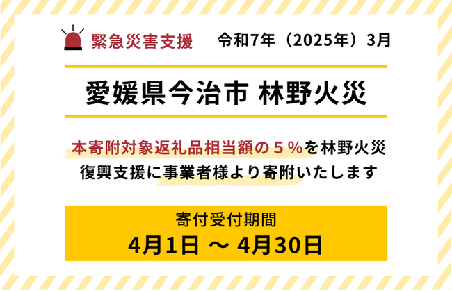 愛媛県今治市の未来のために-林野火災復興支援プロジェクト