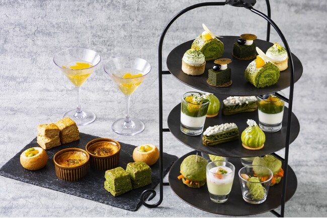 【グランドプリンスホテル新高輪】京都の老舗茶舗『福寿園』の抹茶と柑橘類が爽やかに香る 初夏の「抹茶アフタヌーンティー」を販売