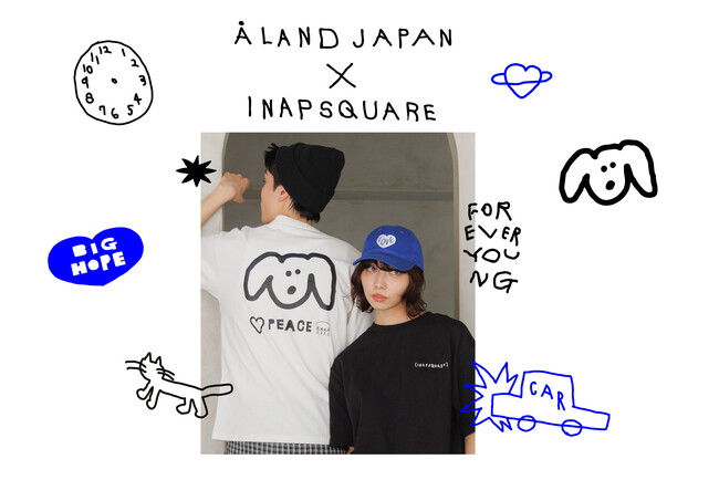 日本のアパレルブランド初！韓国発のセレクトブランドALANDが、韓国で人気のINAPSQUAREとのコラボアイテムを4月11日（金）より発売！