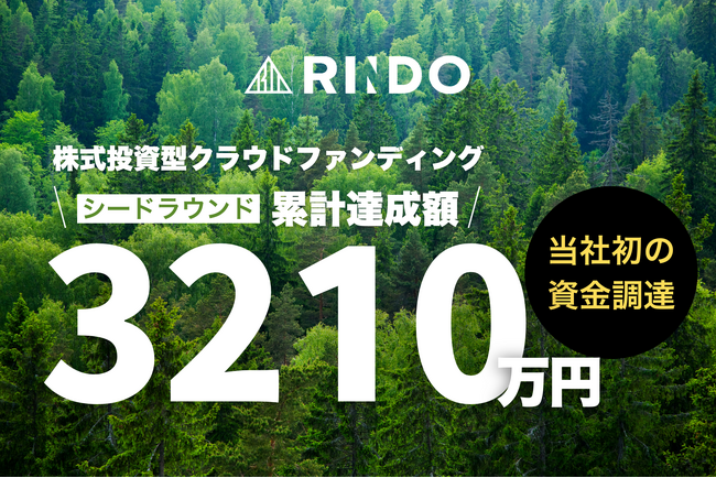 達成率139%｜株式会社RINDO、シードラウンドで32,100,000円の資金調達を達成