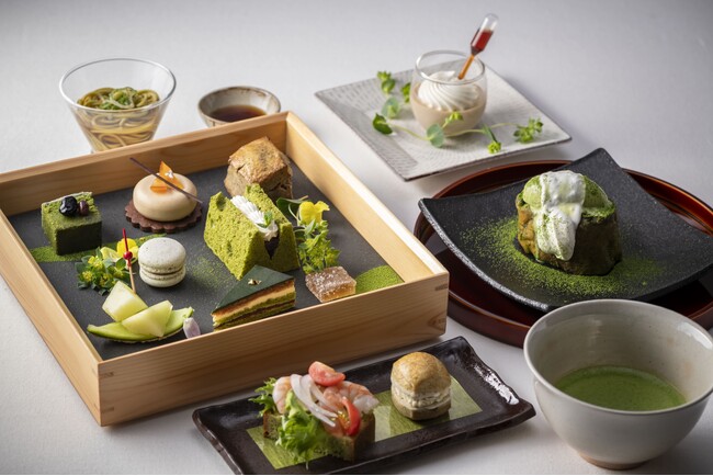 お茶の風味と旨味を心ゆくまで味わえる「祇園辻利の抹茶」を贅沢に使用したアフタヌーンティー