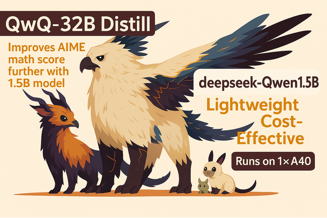 数学推論とマルチタスクに特化した超小型LLM「QwQ-32B-Distill-Qwen-1.5B-Alpha」をオープンモデルで公開