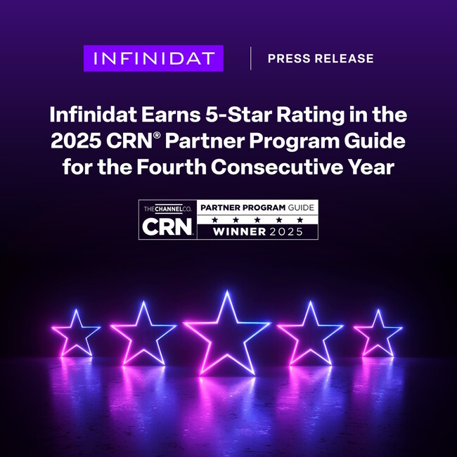 Infinidat、「CRN(R) 2025年パートナープログラムガイド」で4年連続の5スターを獲得