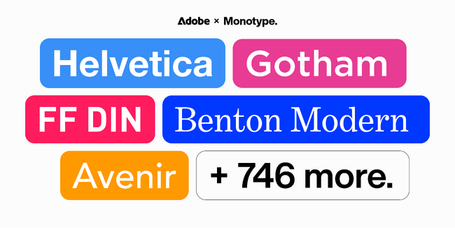 Monotype、Adobeとの協力を拡大し、世界で最も有名な数百のフォントをCreative Cloudに提供