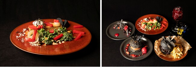 六本木ヒルズ「THE SUN & THE MOON (Cafe)」「ゴジラ・THE・アート展」コラボレーションメニュー”赤と黒”を提供！料理で味わう迫力満点のゴジラアート体験を