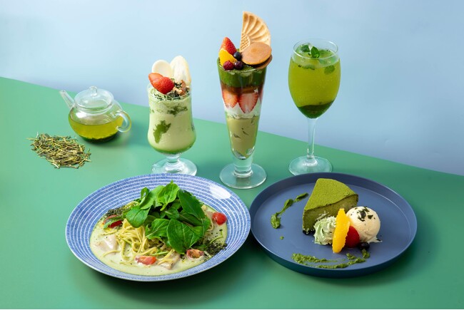 おふろcafe utataneで埼玉県の狭山茶を使ったお風呂や食事を提供します。いちおしメニューは新芽の茶葉を使った“食べる新茶” 体験「新茶ミルクカルボナーラ」