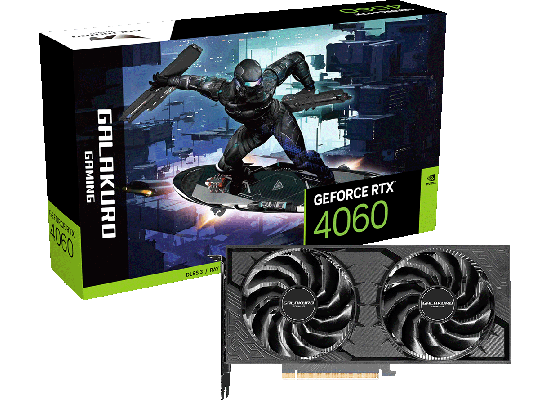玄人志向のゲーミングブランド GALAKURO GAMING から、3年保証のGeForce RTX 4060 デュアルファン搭載グラフィックボード『GG-RTX4060-E8GB/OC/DF3』発売