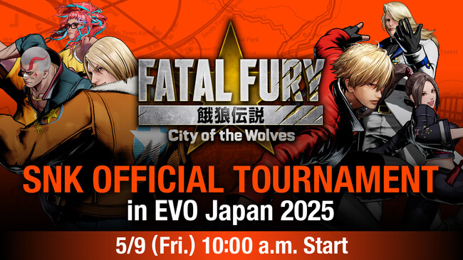 「EVO Japan 2025」にSNKブースを出展。『餓狼伝説CotW』初の公式大会やDLCキャラクター「アンディ・ボガード」の先行試遊を実施。さらに人気コスプレイヤー「えなこ」さんの撮影会も開催！