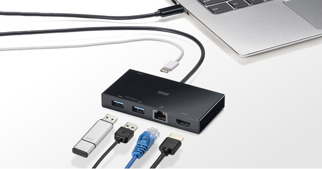 これ1台で必要充分な接続ポートを搭載、5in1ドッキングステーションを発売