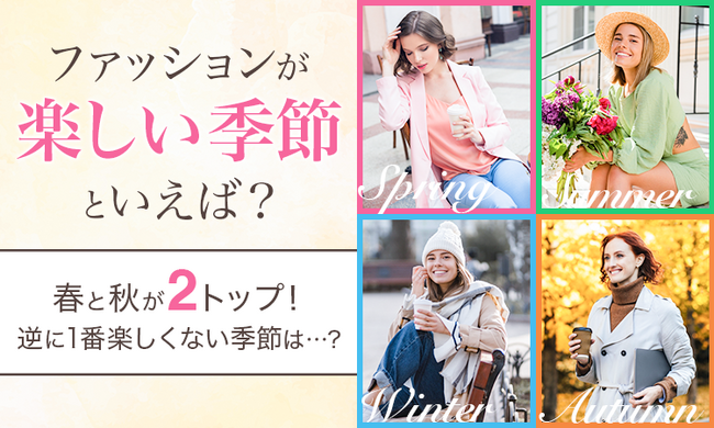 【ファッションが楽しい季節といえば？】春と秋が2トップ！逆に1番楽しくない季節は...？