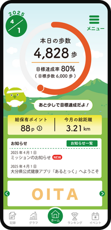 大分県公式健康アプリ「あるとっく」リリースのお知らせ