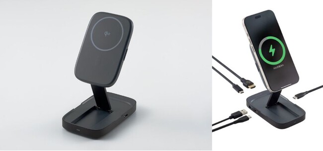 デスク周りの機器が1台にまとまってスッキリ!　Qi2対応ワイヤレス充電スタンド付きの4in1ドッキングステーションを新発売