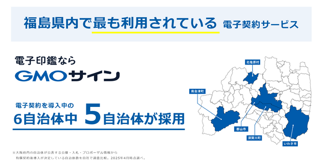 福島県で最も利用されている電子契約サービス「GMOサイン」課題に寄り添う伴走支援でDX先進事例を創出、自治体がコメント発表【GMOグローバルサイン・HD】