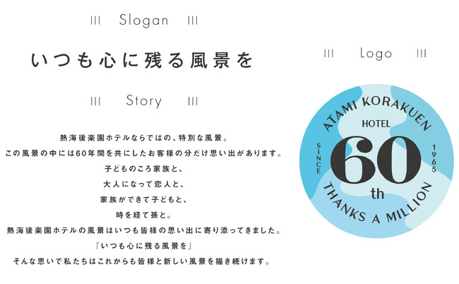 熱海後楽園ホテル「いつも心に残る風景を」をスローガンに開業60周年記念キャンペーン開催のお知らせ