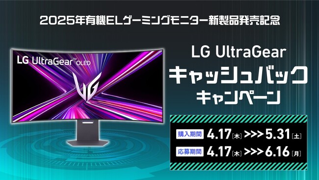 LG UltraGear(TM)キャッシュバックキャンペーン、対象モデル追加で最大2万円キャッシュバック！