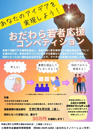 【神奈川県小田原市】あなたのアイデアを実現しよう!おだわら若者応援コンペティション