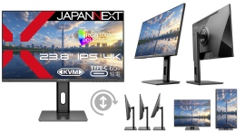 JAPANNEXTが23.8インチ IPSパネル搭載 USB-C(最大65W)給電対応の4K液晶モニターをAmazon限定 37,480円で4月18日に発売