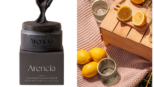 韓国発『Arencia』雲のようなふわふわボディスクラブから、爽やかで上品感溢れる特別な香り「フレッシュクラウドスクラブ　ブラックティー＆ユズ」新発売！