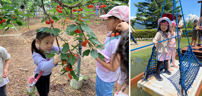 【こどもの休日の過ごし方】山梨県でサクランボ狩り＆水上アスレチック！