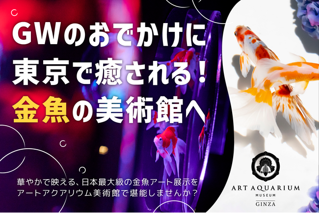 GWのおでかけに“癒し”のアートアクアリウム美術館へ！ 都内おでかけの思い出の1ページに銀座で金魚アートに触れる華やかな特別体験を