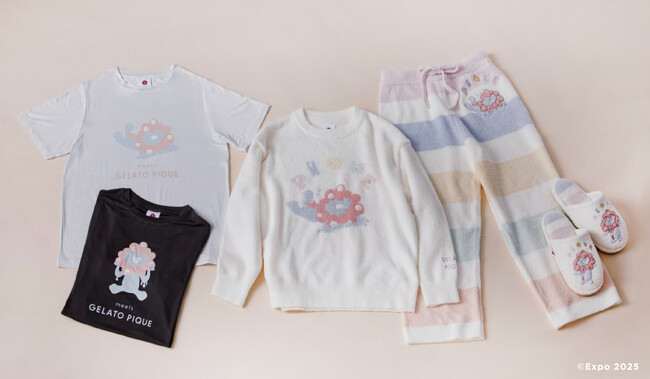 【gelato pique／Mitea ORGANIC】大阪・関西万博公式キャラクター「ミャクミャク」とマッシュグループ2ブランドのコラボ商品が2025大阪・関西万博 会場内オフィシャルストアに登場！