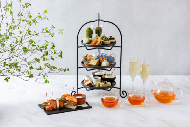 名駅から徒歩5分、名古屋市内を一望する地上80mのホテルレストラン「抹茶×グリーンティー」の季節限定アフタヌーンティー