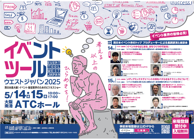 イベント・販促・マーケティングに関連する商品・サービスが一堂に会するビジネスショー『イベントツールウエストジャパン2025』5/14（水）、15（木）大阪・南港 ATCホールで開催
