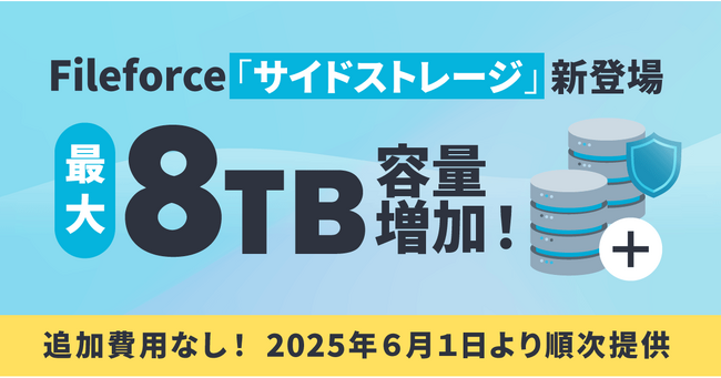 【Fileforce】最大8TB容量増加!6月1日より順次提供開始