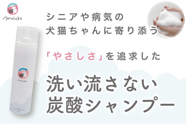 【クラファン先行販売】洗い流さない炭酸シャンプーで、シニアや病気の犬猫ちゃんにたくさんの