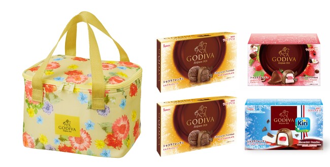 【GODIVA】母の日のギフトにもおすすめ。ゴディバのひと口アイスとオリジナル保冷バッグのセット 「オリジナル フラワーバッグセット」