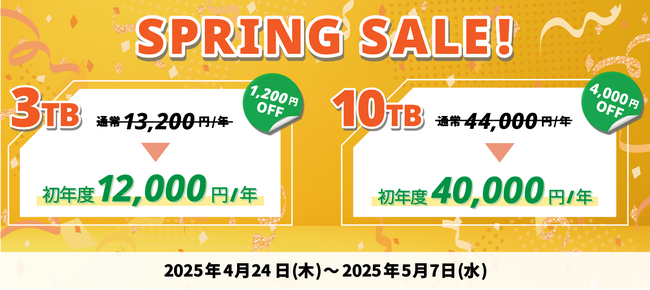 国産クラウドストレージ「InfiniCLOUD」、最大10%OFFのスプリングセールを開催