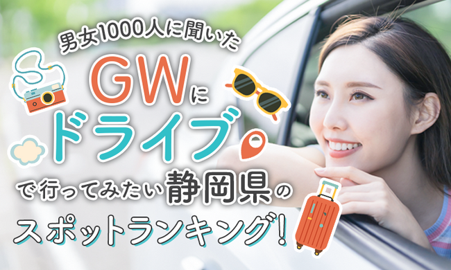 【男女1000人に聞いた】GWにドライブで行ってみたい静岡県のスポットランキング！