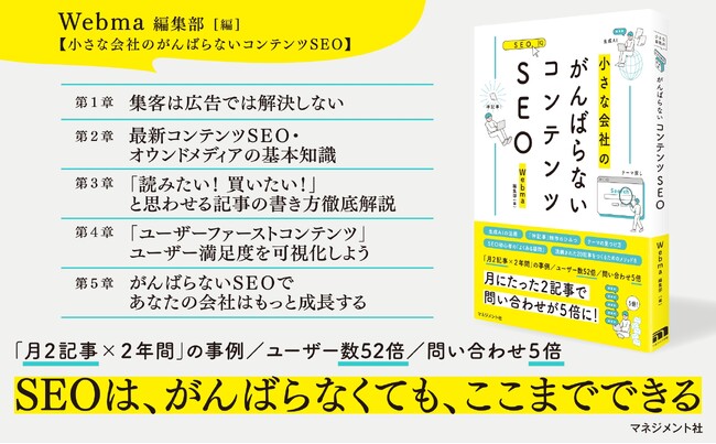 『がんばらないコンテンツSEO』、発売から2週間でビジネス書ランキング1位を獲得！
